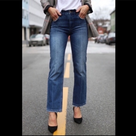 Anine Bing Denim - ANINE BING JACKIE CROPPED MOM JEANS S(27)